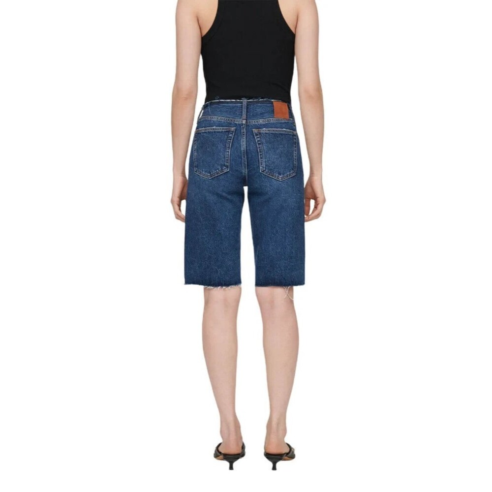 Anine Bing Gavin 1999 Denim Jean Shorts 29 Blue Cutoff 90s Long Bermuda Wide Leg - Picture 8 of 10